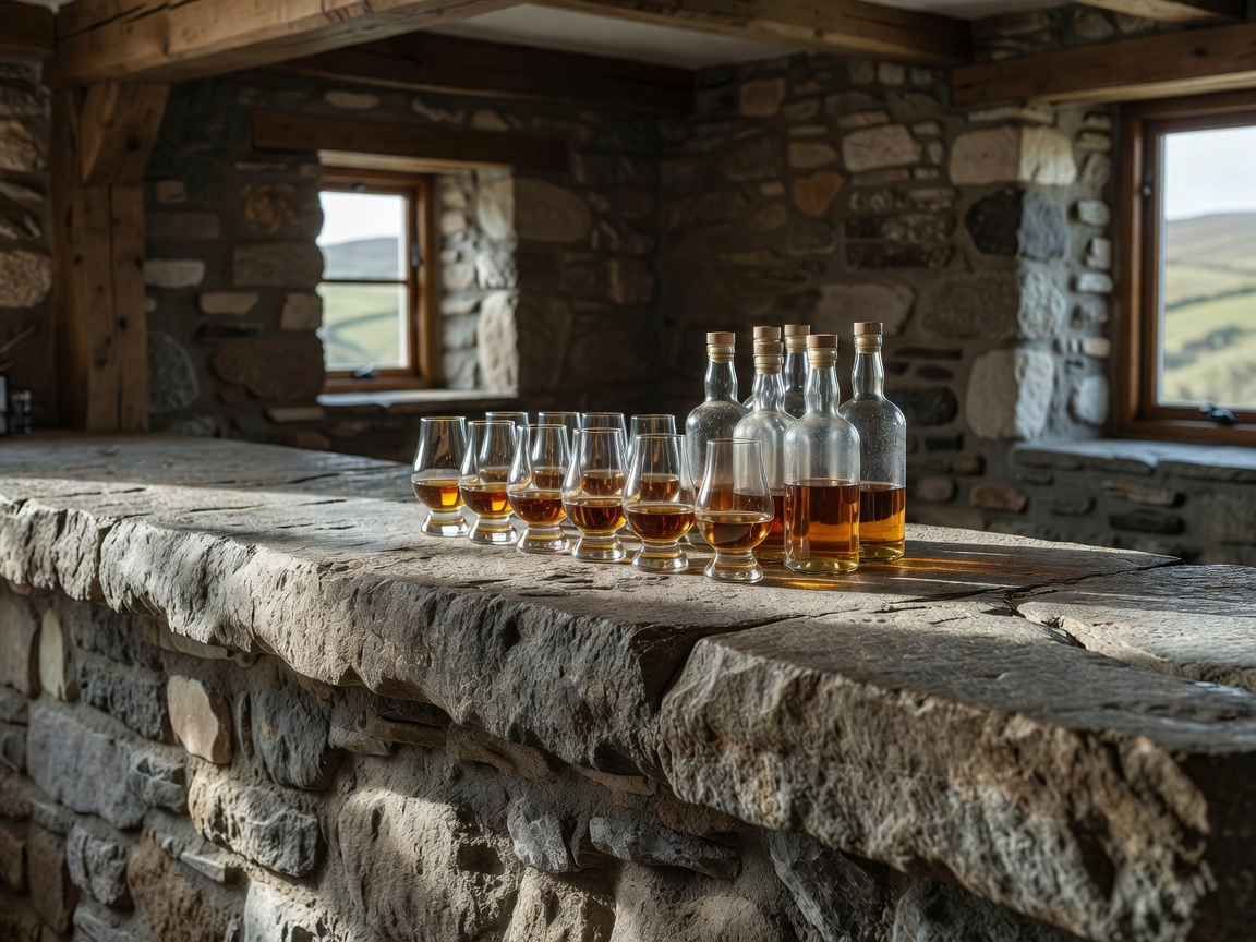 Single Malt Irish Whiskey Glass with Dark Accent
